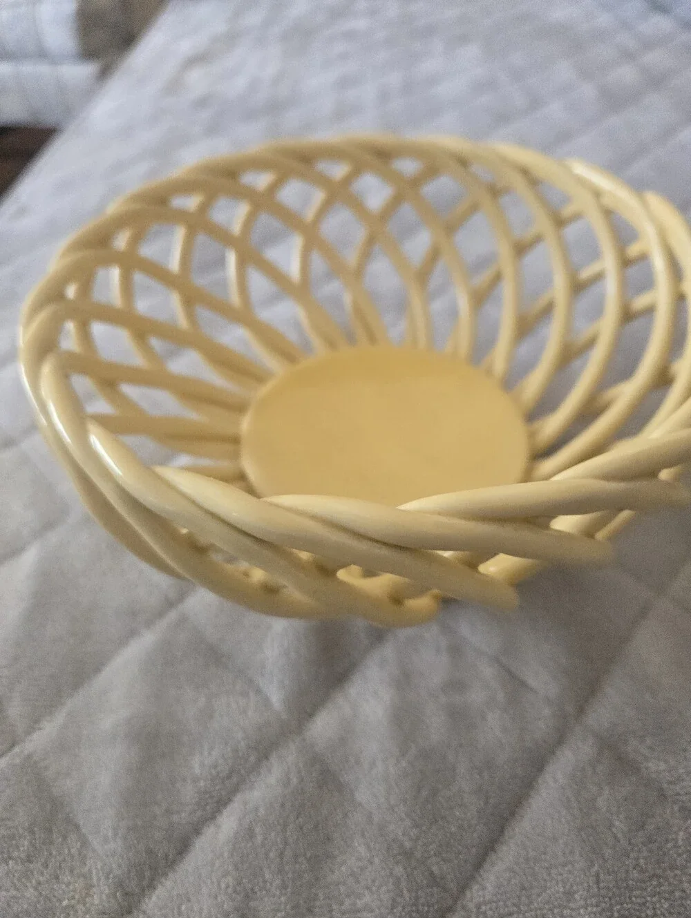 Yellow Woven Ceramic Bowl